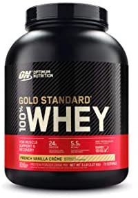 Optimum Nutrition Gold Standard 100% Whey Protein Isolate Powder, French Vanilla Creme, 5 Lb Optimum Nutrition Gold Standard 100% Whey Protein Isolate Powder, French Vanilla Creme, 5 Lb