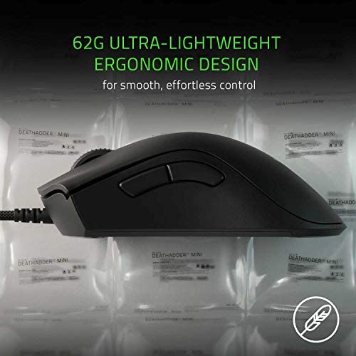 Razer DeathAdder Essential Gaming Mouse: 6400 DPI Optical Sensor - 5 Programmable Buttons Mouse + Grip Tape RZ01-03340100-R3U1 Razer DeathAdder Essential Gaming Mouse: 6400 DPI Optical Sensor - 5 Programmable Buttons Mouse + Grip Tape RZ01-03340100-R3U1
