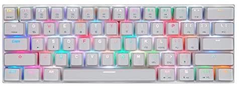 MOTOSPEED 61 Keys Wired/Wireless 3.0 Mechanical Keyboard 60% RGB LED Backlit Type-C Gaming/Office Keyboard for PC/Mac/Linux/iPad/iPhone/Smartphone/Laptop Blue Switch MOTOSPEED 61 Keys Wired/Wireless 3.0 Mechanical Keyboard 60% RGB LED Backlit Type-C Gaming/Office Keyboard for PC/Mac/Linux/iPad/iPhone/Smartphone/Laptop Blue Switch