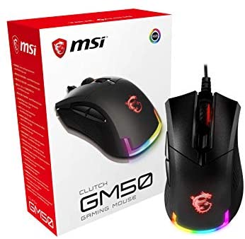 MSI S12-0400C60-PA3 GM50 Gaming Mouse With PMW-3330 Optical Sensor, Ergonomic, OMRON Keys, USB - Black MSI S12-0400C60-PA3 GM50 Gaming Mouse With PMW-3330 Optical Sensor, Ergonomic, OMRON Keys, USB - Black