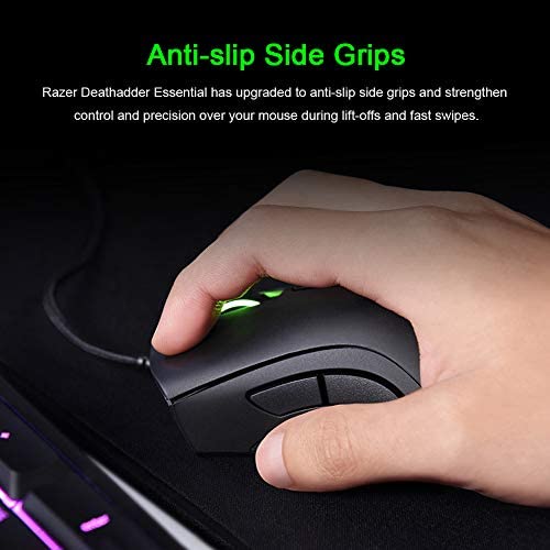 Razer DeathAdder Essential Wired Gaming Mouse 6400DPI Optical Sensor 5 Independently Programmable Buttons Ergonomic Design(Black) Razer DeathAdder Essential Wired Gaming Mouse 6400DPI Optical Sensor 5 Independently Programmable Buttons Ergonomic Design(Black)