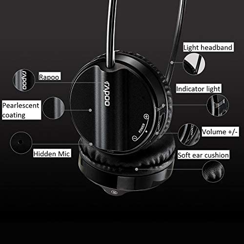 Rapoo H6020 Bluetooth 4.1 Stereo Headset Wireless Headphone with hidden Microphone - 16 Hours Play Time Rapoo H6020 Bluetooth 4.1 Stereo Headset Wireless Headphone with hidden Microphone - 16 Hours Play Time