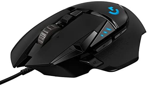 Logitech G502 HERO High Performance Wired Gaming Mouse, HERO 16K Sensor, 16,000 DPI, RGB, Adjustable Weights, 11 Programmable Buttons, On-Board Memory, PC / Mac - Black Logitech G502 HERO High Performance Wired Gaming Mouse, HERO 16K Sensor, 16,000 DPI, RGB, Adjustable Weights, 11 Programmable Buttons, On-Board Memory, PC / Mac - Black