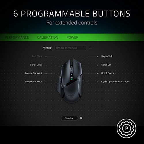 Razer Basilisk X HyperSpeed Wireless Ergonomic Optical Gaming Mouse - RZ01-03150100-R3G1 Razer Basilisk X HyperSpeed Wireless Ergonomic Optical Gaming Mouse - RZ01-03150100-R3G1