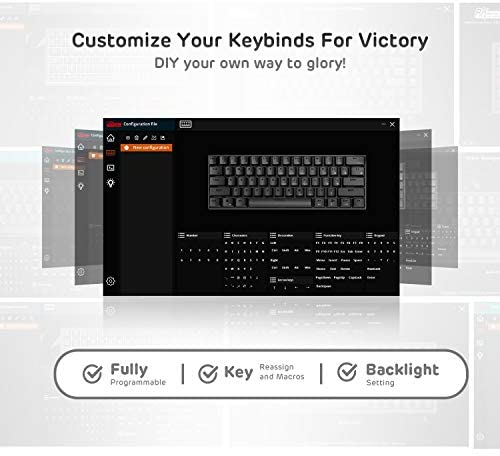 RK ROYAL KLUDGE RK61 61 Keys Wired/Wireless Multi-Device Yellow LED Backlit Mechanical Gaming/Office Keyboard for iOS, Android, Windows with 1450mAh Battery, Hot-Swappable Tactile Blue Switch-White RK ROYAL KLUDGE RK61 61 Keys Wired/Wireless Multi-Device Yellow LED Backlit Mechanical Gaming/Office Keyboard for iOS, Android, Windows with 1450mAh Battery, Hot-Swappable Tactile Blue Switch-White