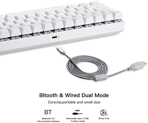 MOTOSPEED 61 Keys Wired/Wireless 3.0 Mechanical Keyboard 60% RGB LED Backlit Type-C Gaming/Office Keyboard for PC/Mac/Linux/iPad/iPhone/Smartphone/Laptop Blue Switch MOTOSPEED 61 Keys Wired/Wireless 3.0 Mechanical Keyboard 60% RGB LED Backlit Type-C Gaming/Office Keyboard for PC/Mac/Linux/iPad/iPhone/Smartphone/Laptop Blue Switch