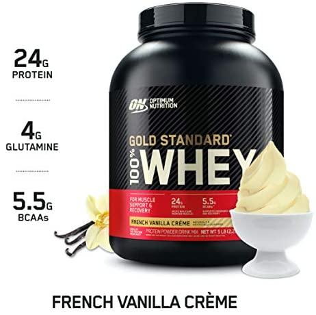 Optimum Nutrition Gold Standard 100% Whey Protein Isolate Powder, French Vanilla Creme, 5 Lb Optimum Nutrition Gold Standard 100% Whey Protein Isolate Powder, French Vanilla Creme, 5 Lb