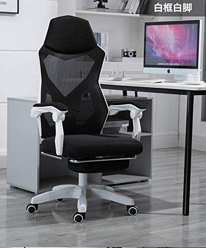 YALLA OFFICE 884-WHT-FR Ergonomic Office Gaming Chair Ergonomic Mesh with Wheels, Wide Headrest & Back Support, Adjustable Backrest & Armrest (With Footrest, White(Nylon Base)) YALLA OFFICE 884-WHT-FR Ergonomic Office Gaming Chair Ergonomic Mesh with Wheels, Wide Headrest & Back Support, Adjustable Backrest & Armrest (With Footrest, White(Nylon Base))