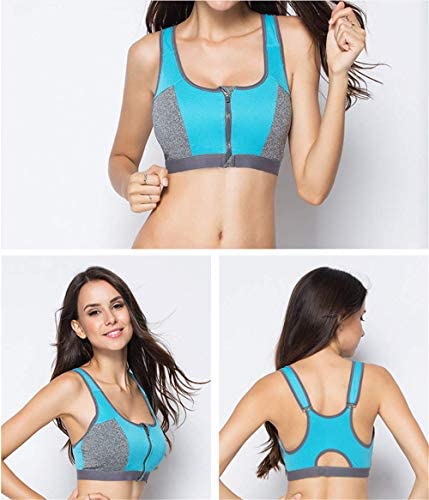 Women's Zip Front Sports Bra Wireless Post-Surgery Bra Active Yoga Sports Bras Women's Zip Front Sports Bra Wireless Post-Surgery Bra Active Yoga Sports Bras