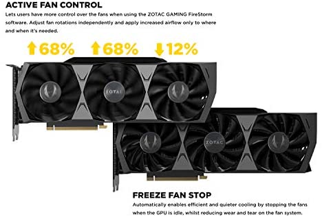 ZOTAC GAMING GeForce RTX 3090 Trinity 24GB GDDR6X 384-bit 19.5 Gbps PCIE 4.0 Gaming Graphics Card, IceStorm 2.0 Advanced Cooling, SPECTRA 2.0 RGB Lighting, ZT-A30900D-10P ZOTAC GAMING GeForce RTX 3090 Trinity 24GB GDDR6X 384-bit 19.5 Gbps PCIE 4.0 Gaming Graphics Card, IceStorm 2.0 Advanced Cooling, SPECTRA 2.0 RGB Lighting, ZT-A30900D-10P