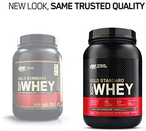 OPTIMUM NUTRITION GOLD STANDARD 100% Whey Protein Isolate Powder, Double Rich Chocolate, 2 LB, 29 Servings OPTIMUM NUTRITION GOLD STANDARD 100% Whey Protein Isolate Powder, Double Rich Chocolate, 2 LB, 29 Servings