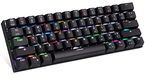 MOTOSPEED 60% Mechanical Gaming Keyboard Compact 61 Keys RGB Backlit Wired/Wireless 3 Type-C Gaming/Office Keyboard for PC/Mac/Linux/iPad/iPhone/Smartphone/Laptop Red Switch MOTOSPEED 60% Mechanical Gaming Keyboard Compact 61 Keys RGB Backlit Wired/Wireless 3 Type-C Gaming/Office Keyboard for PC/Mac/Linux/iPad/iPhone/Smartphone/Laptop Red Switch