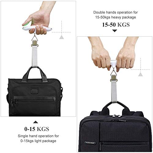 YOMYM Digital Scale Baggage Scale, High Accuracy with LCD Screen, Heavy Weight Scale, Backlight Scale, Ultra Portable Scale, Scale Suitcase 110lb / 50kg for Travel, Home, Outdoors and Gifts YOMYM Digital Scale Baggage Scale, High Accuracy with LCD Screen, Heavy Weight Scale, Backlight Scale, Ultra Portable Scale, Scale Suitcase 110lb / 50kg for Travel, Home, Outdoors and Gifts