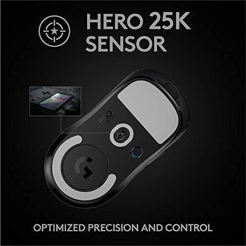 Logitech G PRO X SUPERLIGHT Wireless Gaming Mouse - High Speed, Lightweight Gaming Mouse Compatible with PC and Mac (USB port) - Black Logitech G PRO X SUPERLIGHT Wireless Gaming Mouse - High Speed, Lightweight Gaming Mouse Compatible with PC and Mac (USB port) - Black