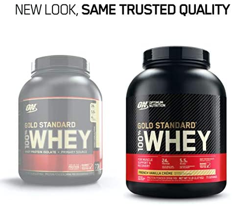 Optimum Nutrition Gold Standard 100% Whey Protein Isolate Powder, French Vanilla Creme, 5 Lb Optimum Nutrition Gold Standard 100% Whey Protein Isolate Powder, French Vanilla Creme, 5 Lb