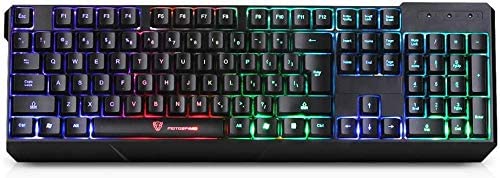 Motospeed K70L Keyboard 7 Colorful LED Backlit Wired Desktop Keyboards Water Resistant USB Gaming Computer Keyboard Motospeed K70L Keyboard 7 Colorful LED Backlit Wired Desktop Keyboards Water Resistant USB Gaming Computer Keyboard