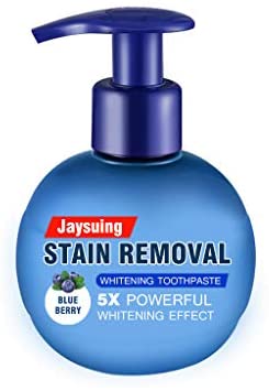 Stain Removal Whitening Toothpaste, ALLCOME Baking Soda Strong Cleaning Power Natural Stain Remover Toothpaste (Blue) Stain Removal Whitening Toothpaste, ALLCOME Baking Soda Strong Cleaning Power Natural Stain Remover Toothpaste (Blue)