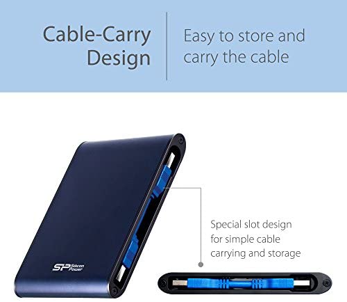 SP Silicon Power Silicon Power 2TB Type C USB 3.0 Rugged Armor A80 Military-Grade Shockproof/IPX7 Waterproof/Dustproof/Pressure-Resistant 2.5" Portable External Hard Drive for PC and Mac-Blue SP Silicon Power Silicon Power 2TB Type C USB 3.0 Rugged Armor A80 Military-Grade Shockproof/IPX7 Waterproof/Dustproof/Pressure-Resistant 2.5" Portable External Hard Drive for PC and Mac-Blue