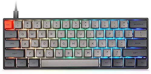 YUNZII SK61 Black Wired 60% Keys NKRO Gateron Optical Switch RGB Backlight Programmable Mechanical Gaming Keyboard (Gateron Black Switch,Black 61 Keys) YUNZII SK61 Black Wired 60% Keys NKRO Gateron Optical Switch RGB Backlight Programmable Mechanical Gaming Keyboard (Gateron Black Switch,Black 61 Keys)