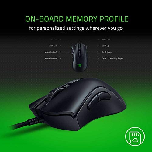 Razer DeathAdder Essential Gaming Mouse: 6400 DPI Optical Sensor - 5 Programmable Buttons Mouse + Grip Tape RZ01-03340100-R3U1 Razer DeathAdder Essential Gaming Mouse: 6400 DPI Optical Sensor - 5 Programmable Buttons Mouse + Grip Tape RZ01-03340100-R3U1