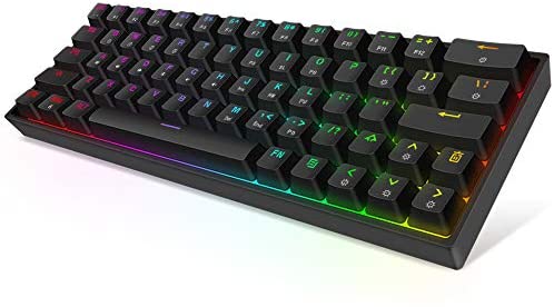 YUNZII SK64 64 Keys Hot Swappable Optical Mechanical Keyboard with ABS Shine-Through Keycaps, RGB Backlit, Programmable for Win/Mac/Gaming (Gateron Optical Brown, Black) YUNZII SK64 64 Keys Hot Swappable Optical Mechanical Keyboard with ABS Shine-Through Keycaps, RGB Backlit, Programmable for Win/Mac/Gaming (Gateron Optical Brown, Black)