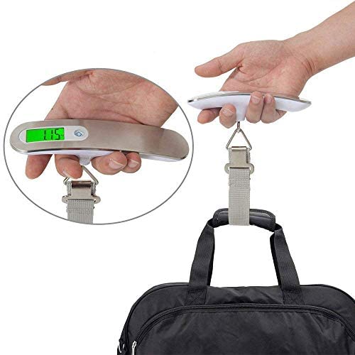 YOMYM Digital Scale Baggage Scale, High Accuracy with LCD Screen, Heavy Weight Scale, Backlight Scale, Ultra Portable Scale, Scale Suitcase 110lb / 50kg for Travel, Home, Outdoors and Gifts YOMYM Digital Scale Baggage Scale, High Accuracy with LCD Screen, Heavy Weight Scale, Backlight Scale, Ultra Portable Scale, Scale Suitcase 110lb / 50kg for Travel, Home, Outdoors and Gifts