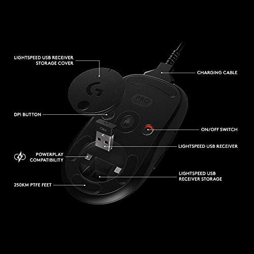 Logitech G Pro Wireless Gaming Mouse with Esports Grade Performance Logitech G Pro Wireless Gaming Mouse with Esports Grade Performance