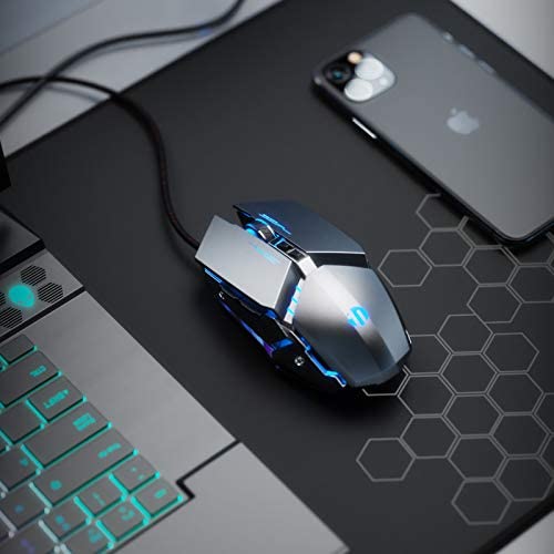 Gaming Mouse Wired,Derict PW2 Wired Gaming Mice with 4800 DPI,4 Programmable Buttons, 7 Color LED, Ergonomic Optical PC, Comfortable Computer Gaming Mice Black (PW2 Wired Gaming Mouse) Gaming Mouse Wired,Derict PW2 Wired Gaming Mice with 4800 DPI,4 Programmable Buttons, 7 Color LED, Ergonomic Optical PC, Comfortable Computer Gaming Mice Black (PW2 Wired Gaming Mouse)