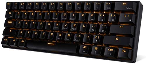 RK ROYAL KLUDGE RK61 61 Keys Wired/Wireless Bluetooth 3.0 Multi-Device LED Backlit Mechanical Gaming/Keyboard for Windows and Mac with 1450mAh Battery, Hot-Swappable Tactile Blue Switch RK ROYAL KLUDGE RK61 61 Keys Wired/Wireless Bluetooth 3.0 Multi-Device LED Backlit Mechanical Gaming/Keyboard for Windows and Mac with 1450mAh Battery, Hot-Swappable Tactile Blue Switch