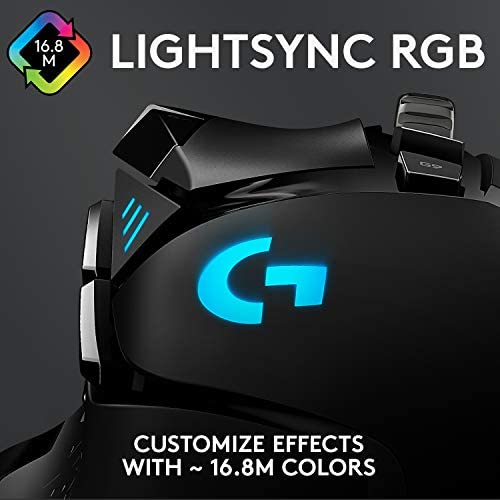 Logitech G502 HERO High Performance Wired Gaming Mouse, HERO 16K Sensor, 16,000 DPI, RGB, Adjustable Weights, 11 Programmable Buttons, On-Board Memory, PC / Mac - Black Logitech G502 HERO High Performance Wired Gaming Mouse, HERO 16K Sensor, 16,000 DPI, RGB, Adjustable Weights, 11 Programmable Buttons, On-Board Memory, PC / Mac - Black