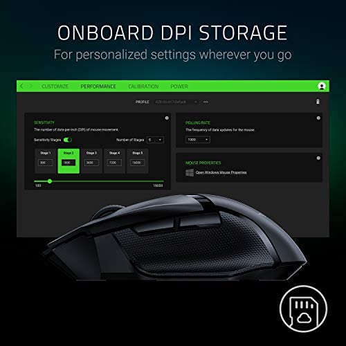 Razer Basilisk X HyperSpeed Wireless Ergonomic Optical Gaming Mouse - RZ01-03150100-R3G1 Razer Basilisk X HyperSpeed Wireless Ergonomic Optical Gaming Mouse - RZ01-03150100-R3G1