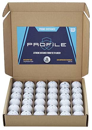 Wilson Golf Balls Prime Distance Profile, 36-Pack, White, WGWR76000 Wilson Golf Balls Prime Distance Profile, 36-Pack, White, WGWR76000