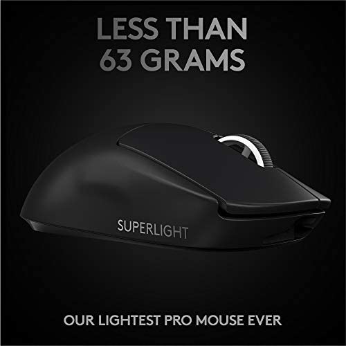 Logitech G PRO X SUPERLIGHT Wireless Gaming Mouse - High Speed, Lightweight Gaming Mouse Compatible with PC and Mac (USB port) - Black Logitech G PRO X SUPERLIGHT Wireless Gaming Mouse - High Speed, Lightweight Gaming Mouse Compatible with PC and Mac (USB port) - Black