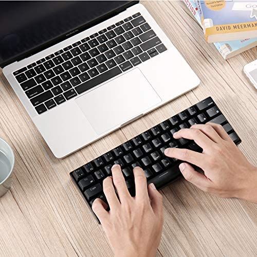 RK ROYAL KLUDGE RK61 61 Keys Wired/Wireless Bluetooth 3.0 Multi-Device LED Backlit Mechanical Gaming/Keyboard for Windows and Mac with 1450mAh Battery, Hot-Swappable Tactile Blue Switch RK ROYAL KLUDGE RK61 61 Keys Wired/Wireless Bluetooth 3.0 Multi-Device LED Backlit Mechanical Gaming/Keyboard for Windows and Mac with 1450mAh Battery, Hot-Swappable Tactile Blue Switch