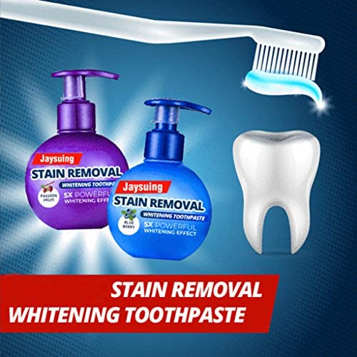 Stain Removal Whitening Toothpaste, ALLCOME Baking Soda Strong Cleaning Power Natural Stain Remover Toothpaste (Blue) Stain Removal Whitening Toothpaste, ALLCOME Baking Soda Strong Cleaning Power Natural Stain Remover Toothpaste (Blue)