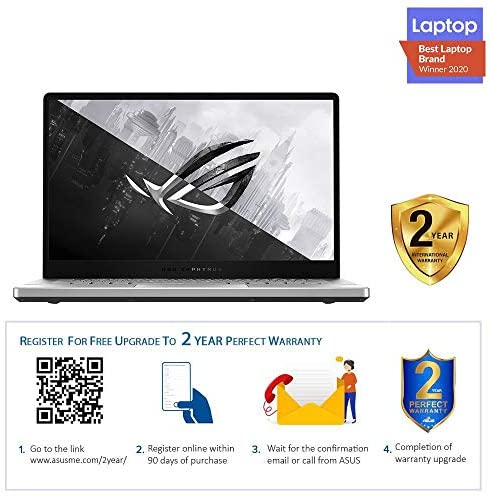 ROG Zephyrus G14 GA401II-HE046T Gaming Laptop (Moonlight White) – AMD Ryzen 7 4800HS Processor 2.9 GHz, 16GB RAM, 512GB SSD, NVIDIA GeForce GTX 1650 Ti, 14-inch FHD 120Hz, Win10, Backlit-Eng-Arb-KB ROG Zephyrus G14 GA401II-HE046T Gaming Laptop (Moonlight White) – AMD Ryzen 7 4800HS Processor 2.9 GHz, 16GB RAM, 512GB SSD, NVIDIA GeForce GTX 1650 Ti, 14-inch FHD 120Hz, Win10, Backlit-Eng-Arb-KB