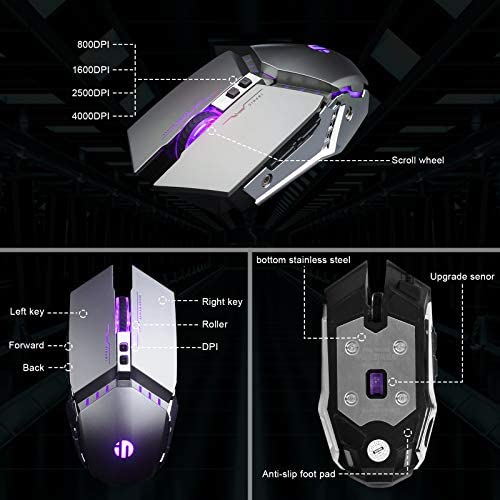 Gaming Mouse Wired,Derict PW2 Wired Gaming Mice with 4800 DPI,4 Programmable Buttons, 7 Color LED, Ergonomic Optical PC, Comfortable Computer Gaming Mice Black (PW2 Wired Gaming Mouse) Gaming Mouse Wired,Derict PW2 Wired Gaming Mice with 4800 DPI,4 Programmable Buttons, 7 Color LED, Ergonomic Optical PC, Comfortable Computer Gaming Mice Black (PW2 Wired Gaming Mouse)