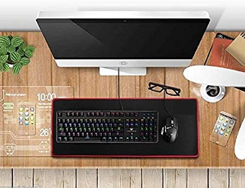 Large Gaming Mouse Pad Extended Mat Non-Slip Desk Pad Rubber Mice Pads Stitched Edges Long Mousepad 23.5x11.6" Red Large Gaming Mouse Pad Extended Mat Non-Slip Desk Pad Rubber Mice Pads Stitched Edges Long Mousepad 23.5x11.6" Red