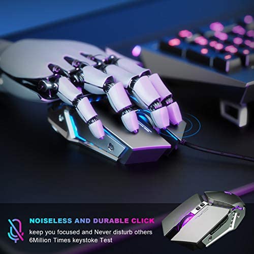 Gaming Mouse Wired,Derict PW2 Wired Gaming Mice with 4800 DPI,4 Programmable Buttons, 7 Color LED, Ergonomic Optical PC, Comfortable Computer Gaming Mice Black (PW2 Wired Gaming Mouse) Gaming Mouse Wired,Derict PW2 Wired Gaming Mice with 4800 DPI,4 Programmable Buttons, 7 Color LED, Ergonomic Optical PC, Comfortable Computer Gaming Mice Black (PW2 Wired Gaming Mouse)