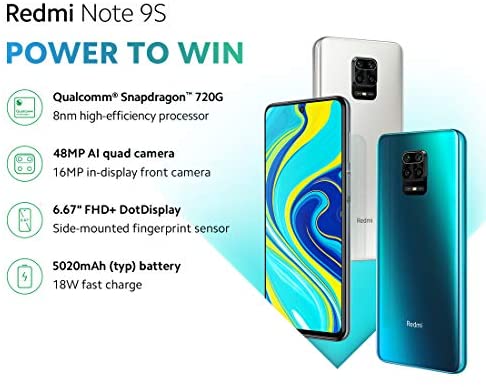 Xiaomi Redmi Note 9S Smartphone Dual SIM, 128 GB Memory, 6 GB RAM - Glacier White Xiaomi Redmi Note 9S Smartphone Dual SIM, 128 GB Memory, 6 GB RAM - Glacier White