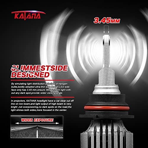 KATANA LED Headlight Bulbs Conversion Kit 6500K H4 Hi/Lo H4 9003 LED Headlight bulbs KATANA LED Headlight Bulbs Conversion Kit 6500K H4 Hi/Lo H4 9003 LED Headlight bulbs