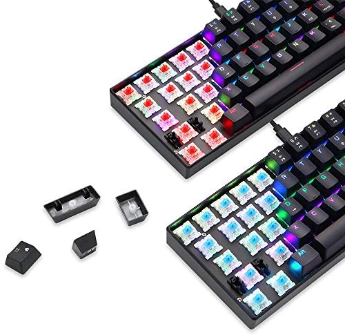 MOTOSPEED CK61 RGB Mechanical Gaming Keyboard OUTMU Blue Switches Keyboard 61 Keys Anti-ghosting with Backlight for Gaming Black MOTOSPEED CK61 RGB Mechanical Gaming Keyboard OUTMU Blue Switches Keyboard 61 Keys Anti-ghosting with Backlight for Gaming Black