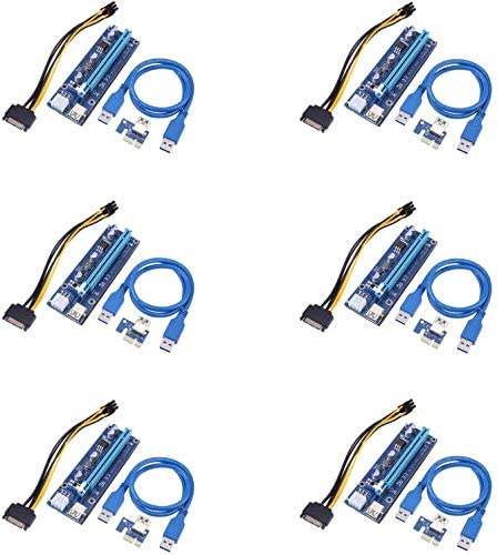 EUROMAX GPU RISER CARDS Pack of 6 - VER009S Gold Version (6Pcs kit) EUROMAX GPU RISER CARDS Pack of 6 - VER009S Gold Version (6Pcs kit)