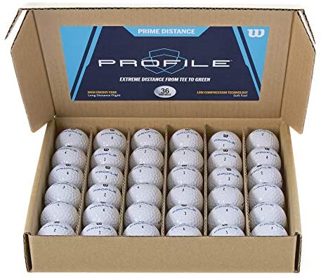 Wilson Golf Balls Prime Distance Profile, 36-Pack, White, WGWR76000 Wilson Golf Balls Prime Distance Profile, 36-Pack, White, WGWR76000