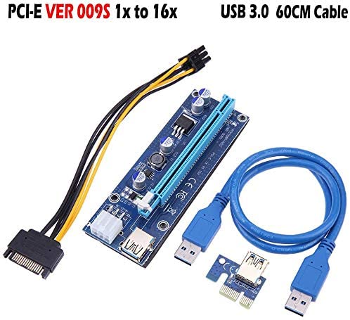 Euromax GPU RISER CARDS Pack of 6 - VER009S Gold Version (6 Pcs kit) CI-E to SATA Power Cable-GPU Riser Adapter Euromax GPU RISER CARDS Pack of 6 - VER009S Gold Version (6 Pcs kit) CI-E to SATA Power Cable-GPU Riser Adapter