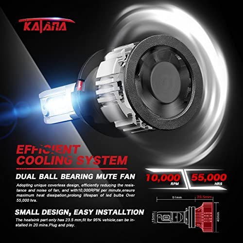 KATANA LED Headlight Bulbs Conversion Kit 6500K H4 Hi/Lo H4 9003 LED Headlight bulbs KATANA LED Headlight Bulbs Conversion Kit 6500K H4 Hi/Lo H4 9003 LED Headlight bulbs