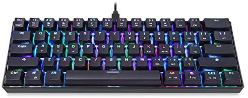 MOTOSPEED CK61 RGB Mechanical Gaming Keyboard OUTMU Blue Switches Keyboard 61 Keys Anti-ghosting with Backlight for Gaming Black MOTOSPEED CK61 RGB Mechanical Gaming Keyboard OUTMU Blue Switches Keyboard 61 Keys Anti-ghosting with Backlight for Gaming Black