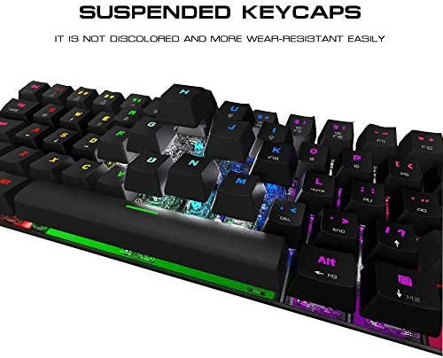 MOTOSPEED 60% Mechanical Gaming Keyboard Compact 61 Keys RGB Backlit Wired/Wireless 3 Type-C Gaming/Office Keyboard for PC/Mac/Linux/iPad/iPhone/Smartphone/Laptop Red Switch MOTOSPEED 60% Mechanical Gaming Keyboard Compact 61 Keys RGB Backlit Wired/Wireless 3 Type-C Gaming/Office Keyboard for PC/Mac/Linux/iPad/iPhone/Smartphone/Laptop Red Switch