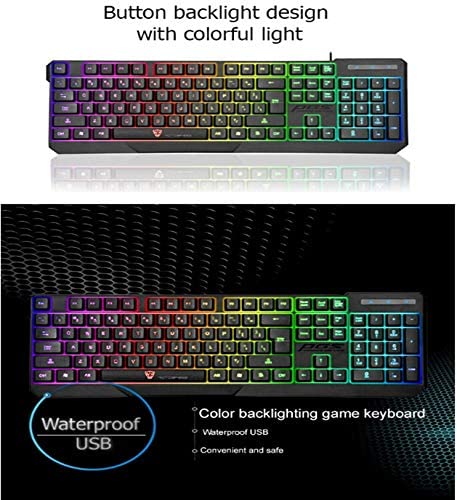 Motospeed K70L Keyboard 7 Colorful LED Backlit Wired Desktop Keyboards Water Resistant USB Gaming Computer Keyboard Motospeed K70L Keyboard 7 Colorful LED Backlit Wired Desktop Keyboards Water Resistant USB Gaming Computer Keyboard