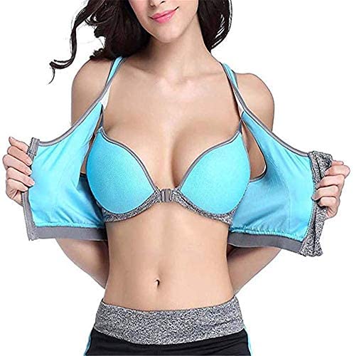 Women's Zip Front Sports Bra Wireless Post-Surgery Bra Active Yoga Sports Bras Women's Zip Front Sports Bra Wireless Post-Surgery Bra Active Yoga Sports Bras